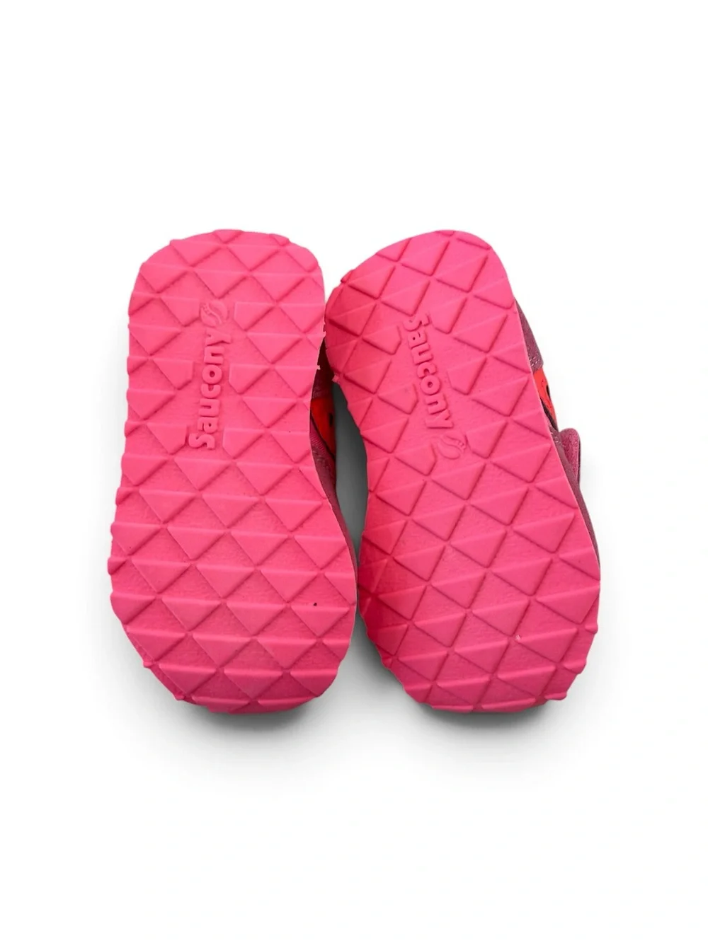 Saucony Kids Pink Velcro Athletic Shoes